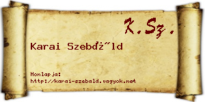Karai Szebáld névjegykártya